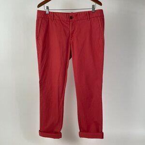 J. Crew Frankie Flat Front Stretch Chino Pants, Red Clay, Size 12